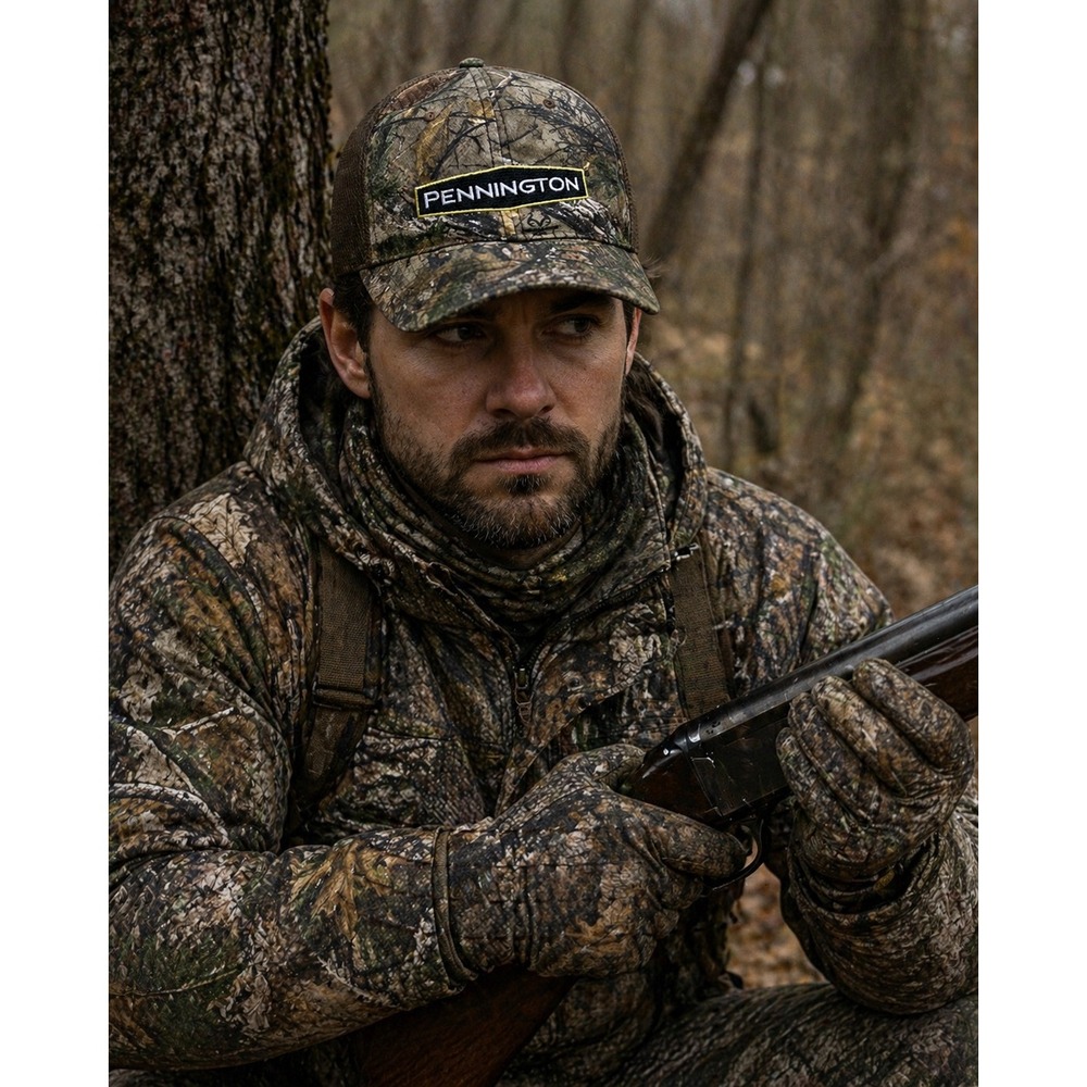 Pennington Home Depot RealTree Camo Trucker Hat Snapback Mens Brown Mesh Cap